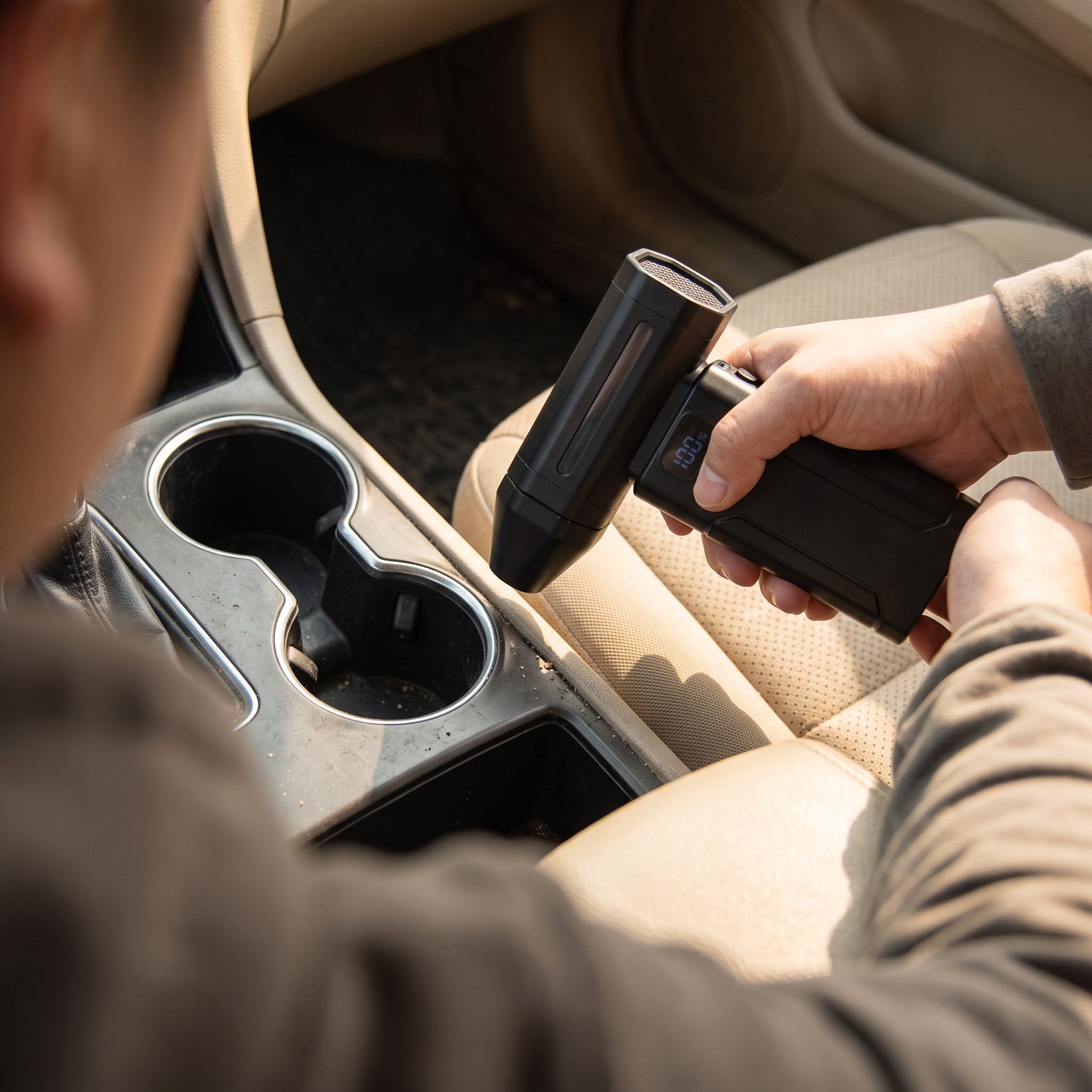 Black ClearJet used beside a car console