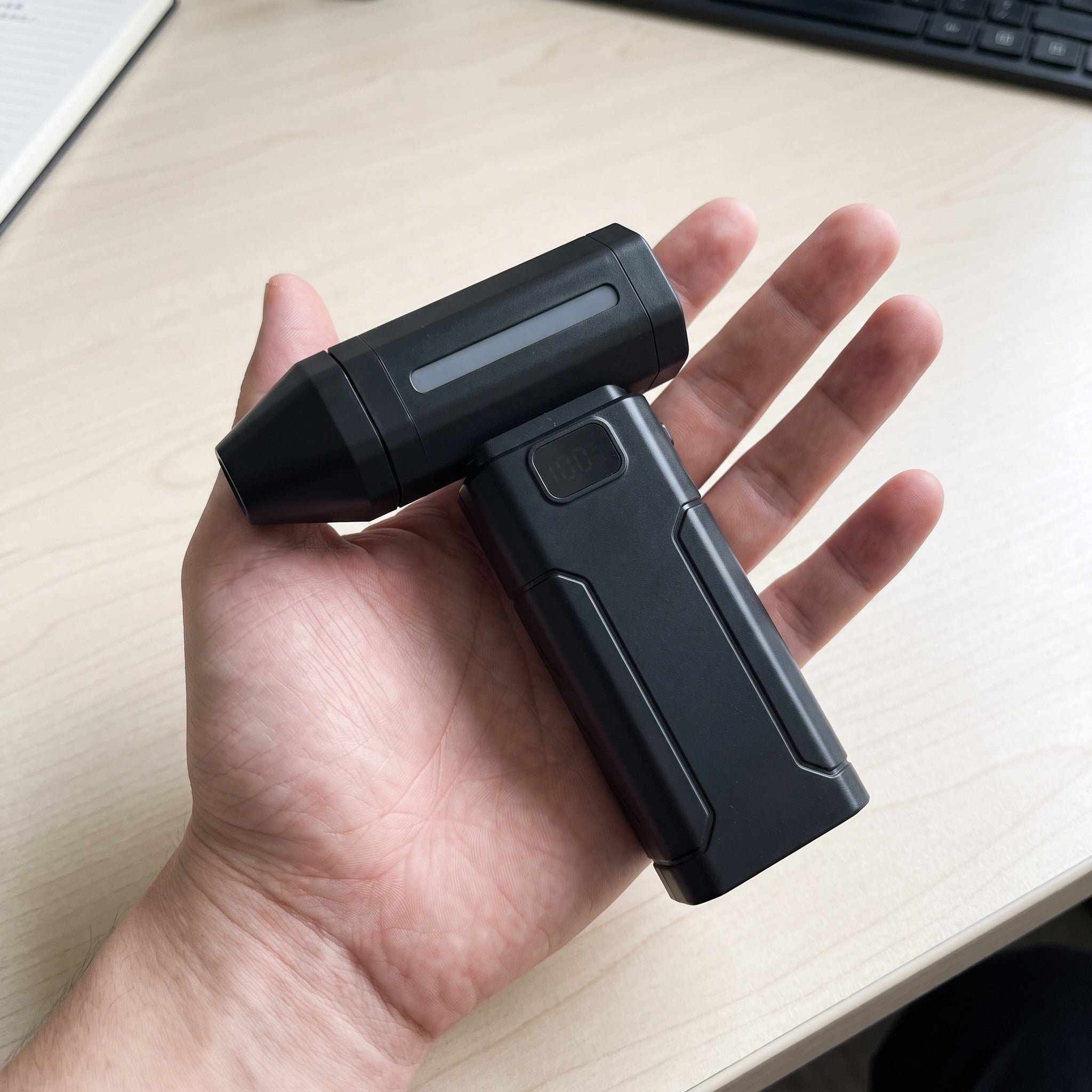 Black ClearJet blower shown in one hand